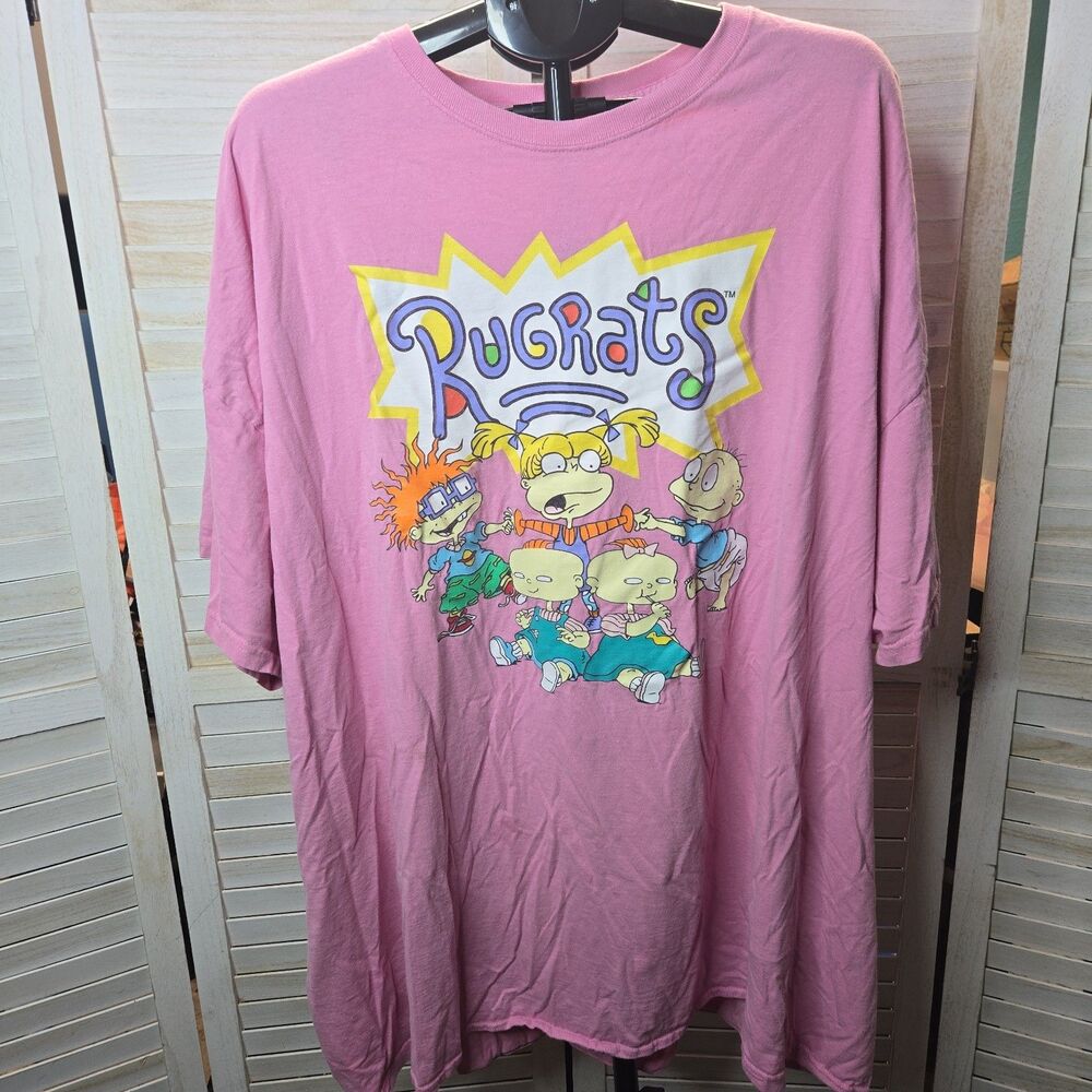 Nickelodeon Rugrats T-shirt Pink 5X Y2K '90S Pop Culture Soft Girl Retro TV